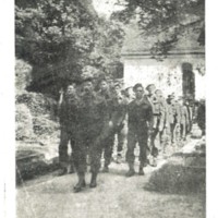 1 Officers attending the funeral of DF Cavaye . Died on 21.06.1941 in a German Hospital, was a POW at Oflag VB.  is  in copyright